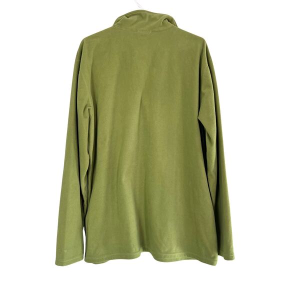 The North Face TKA 100 Fleece Quarter Zip Pullover Green Men’s XL Warm Outdoor - Picture 2 of 7